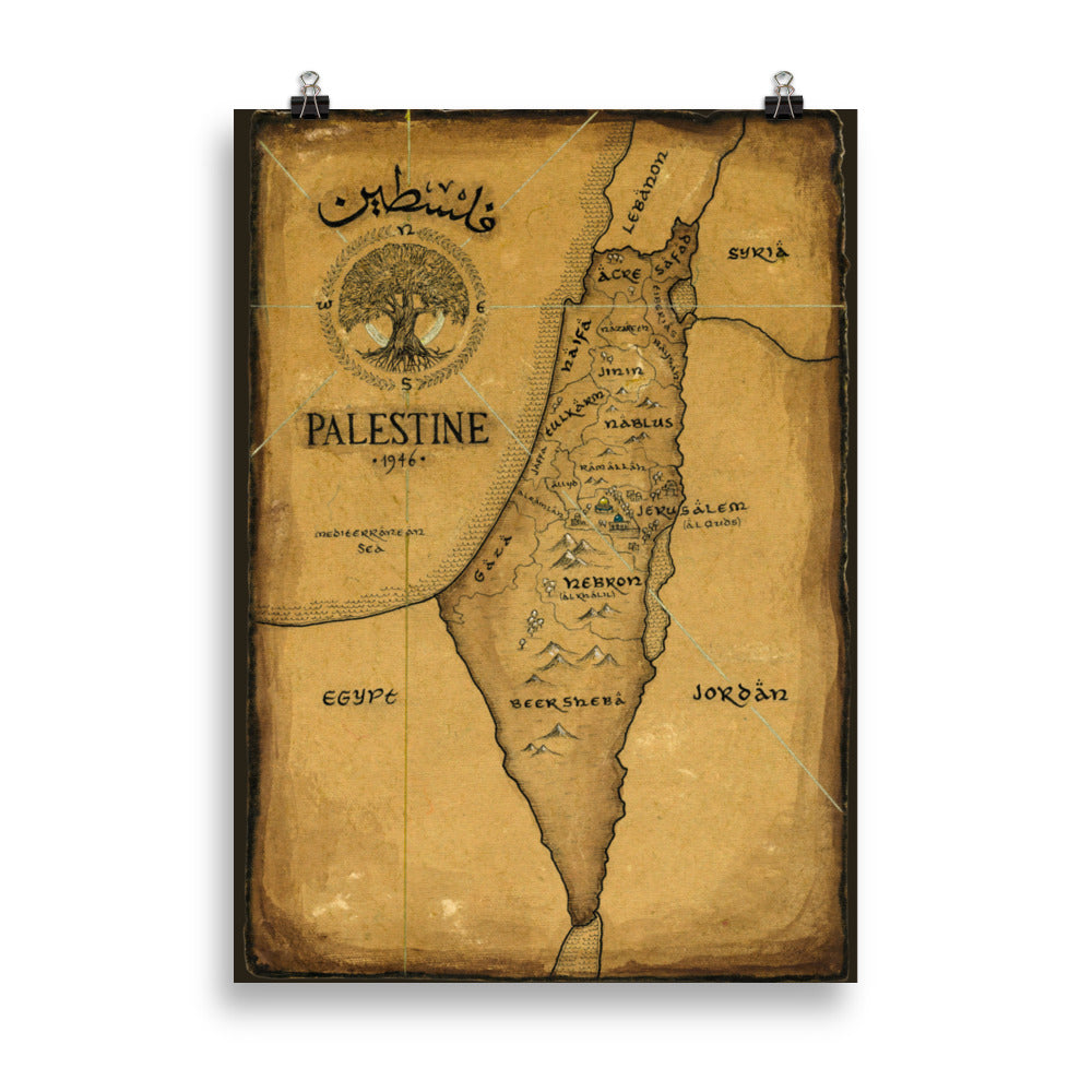 Palestine Map Poster