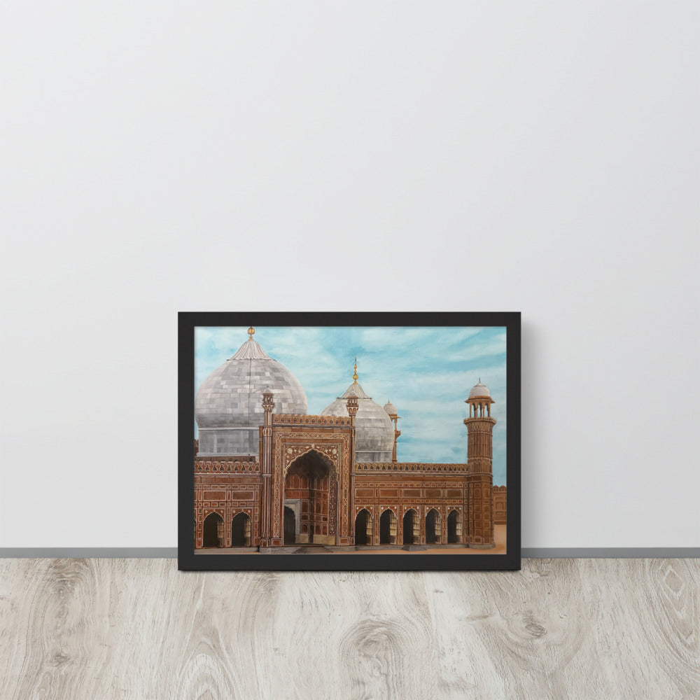 Badshahi Mosque Blue Sky Framed poster