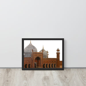 Badshahi Mosque White Framed poster