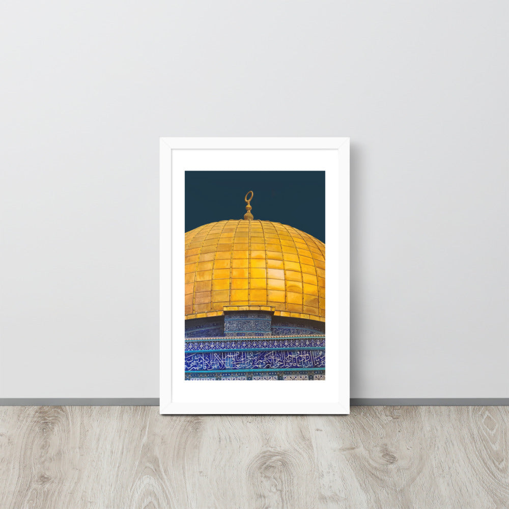 Dome of the Rock with White Border Framed poster