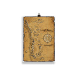 Makkah to Madinah Hijra Route Map Matte Poster