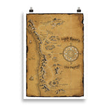 Makkah to Madinah Hijra Route Map Matte Poster