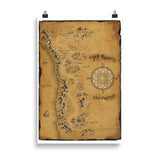 Makkah to Madinah Hijra Route Map Matte Poster