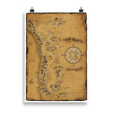 Makkah to Madinah Hijra Route Map Matte Poster