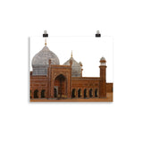Badshahi Mosque White Poster