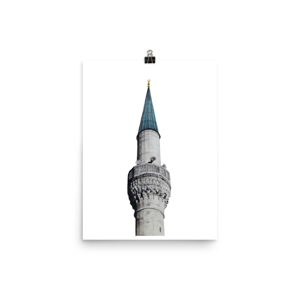 Blue Mosque Minaret Poster