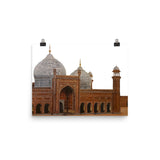 Badshahi Mosque White Poster