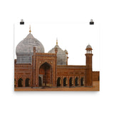 Badshahi Mosque White Poster