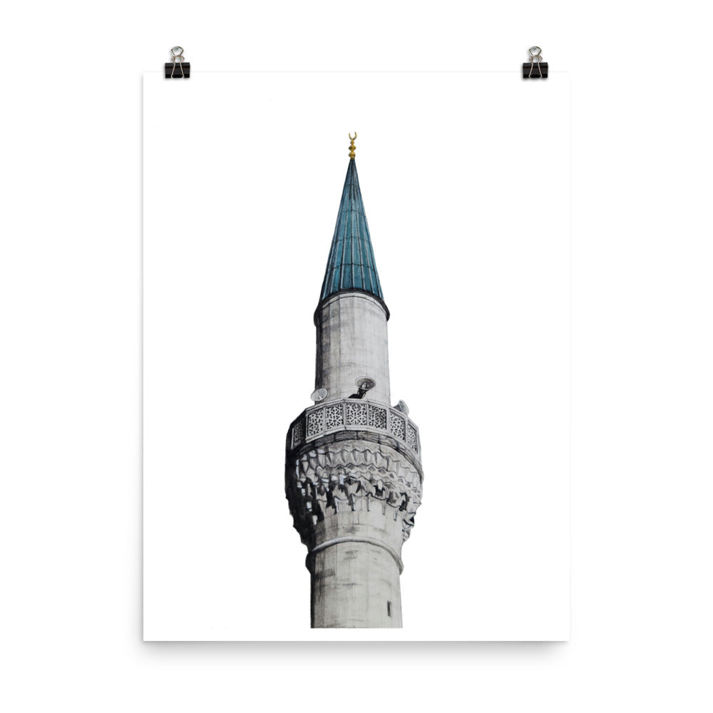Blue Mosque Minaret Poster