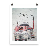 Hagia Sophia with White Poster