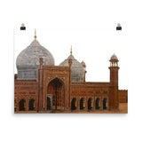 Badshahi Mosque White Poster