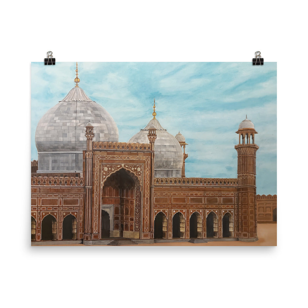 Badshahi Mosque Blue Sky Poster