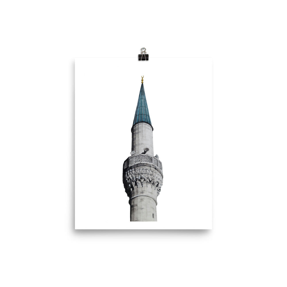 Blue Mosque Minaret Poster