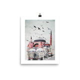 Hagia Sophia with White Poster