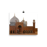 Badshahi Mosque White Poster