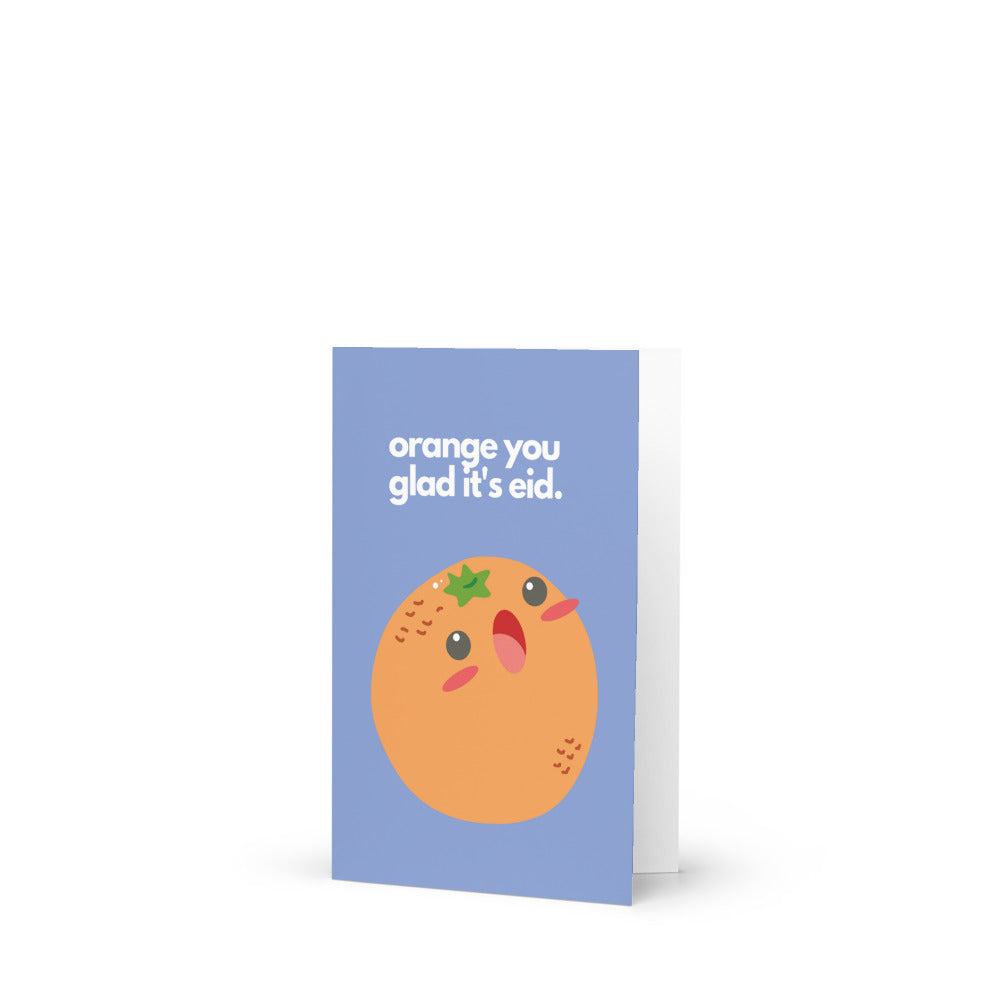 Orange Eid Greeting Card