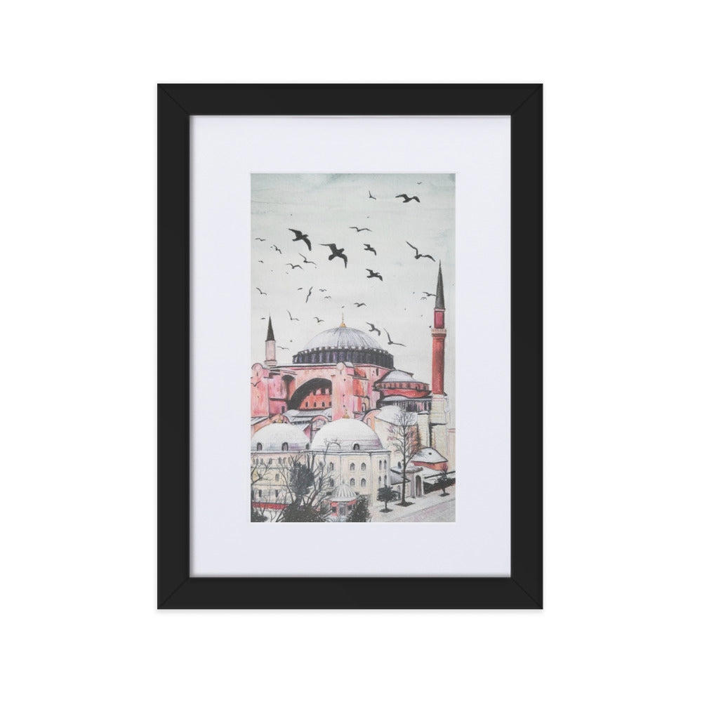 Hagia Sophia Matte Paper Framed Poster With Mat
