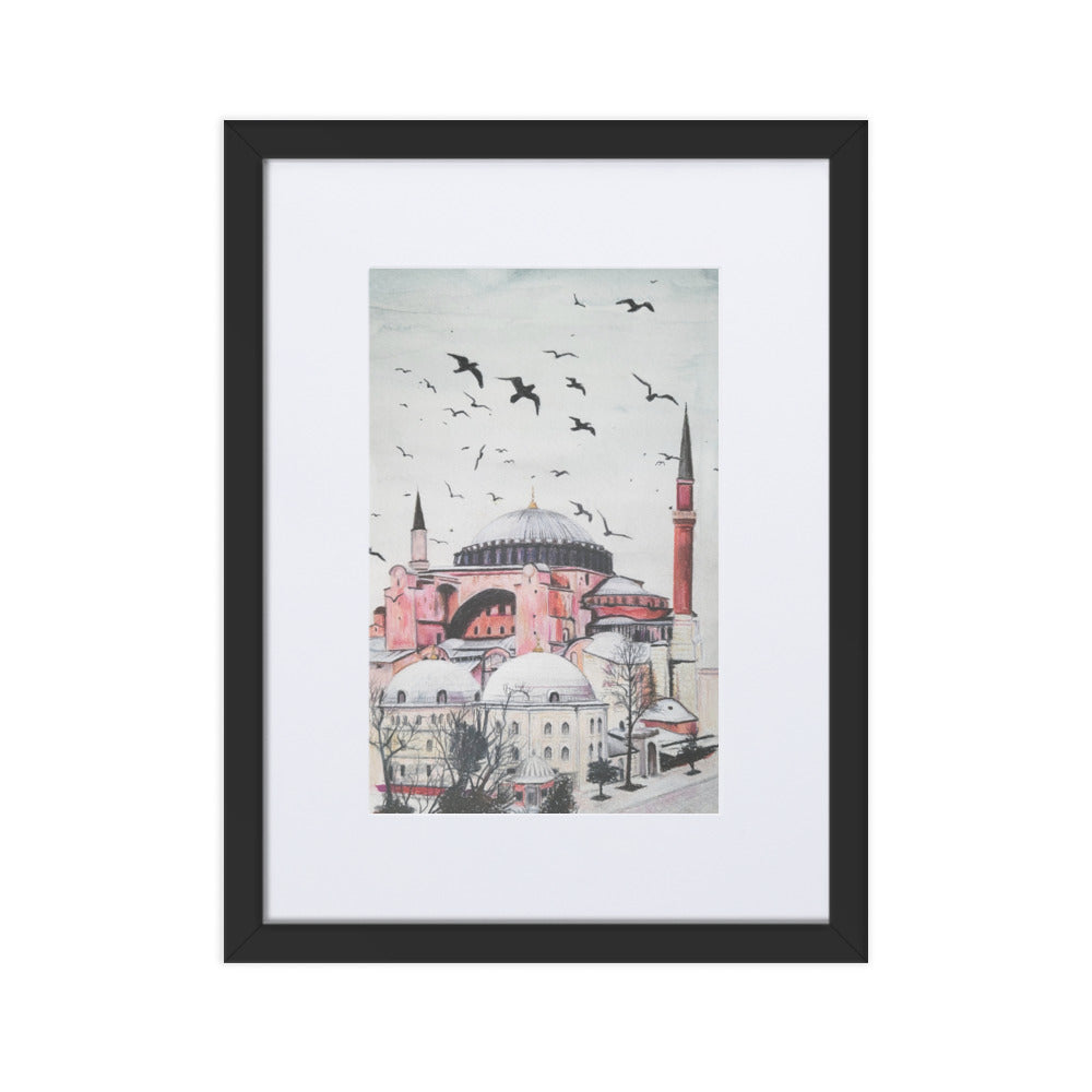 Hagia Sophia Matte Paper Framed Poster With Mat