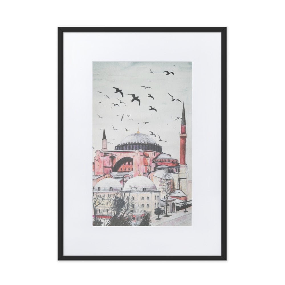 Hagia Sophia Matte Paper Framed Poster With Mat