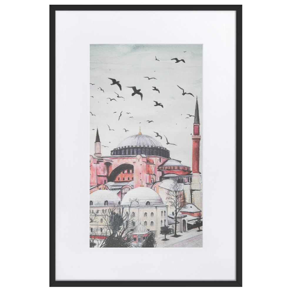 Hagia Sophia Matte Paper Framed Poster With Mat