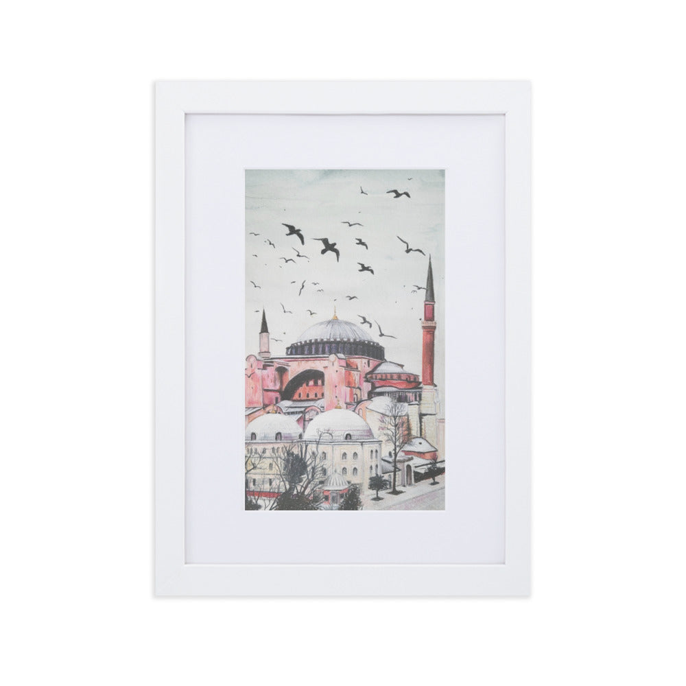 Hagia Sophia Matte Paper Framed Poster With Mat