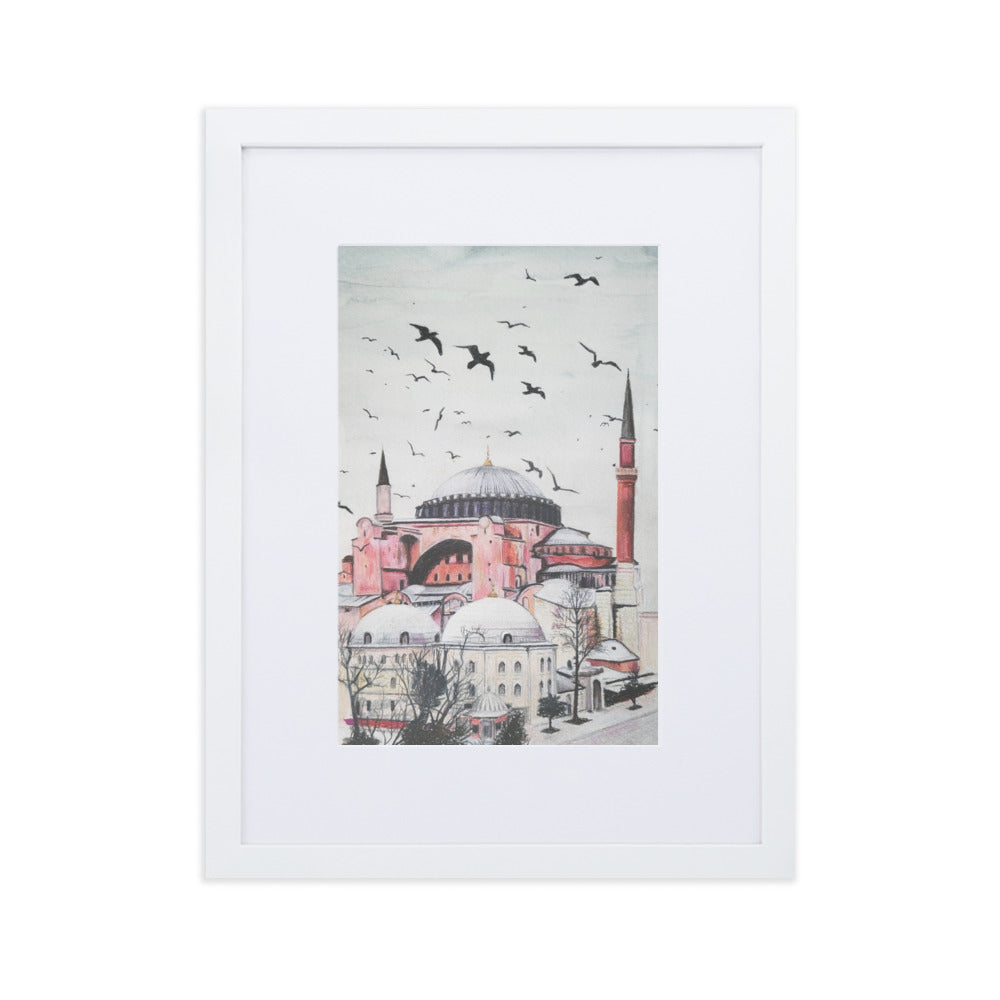 Hagia Sophia Matte Paper Framed Poster With Mat