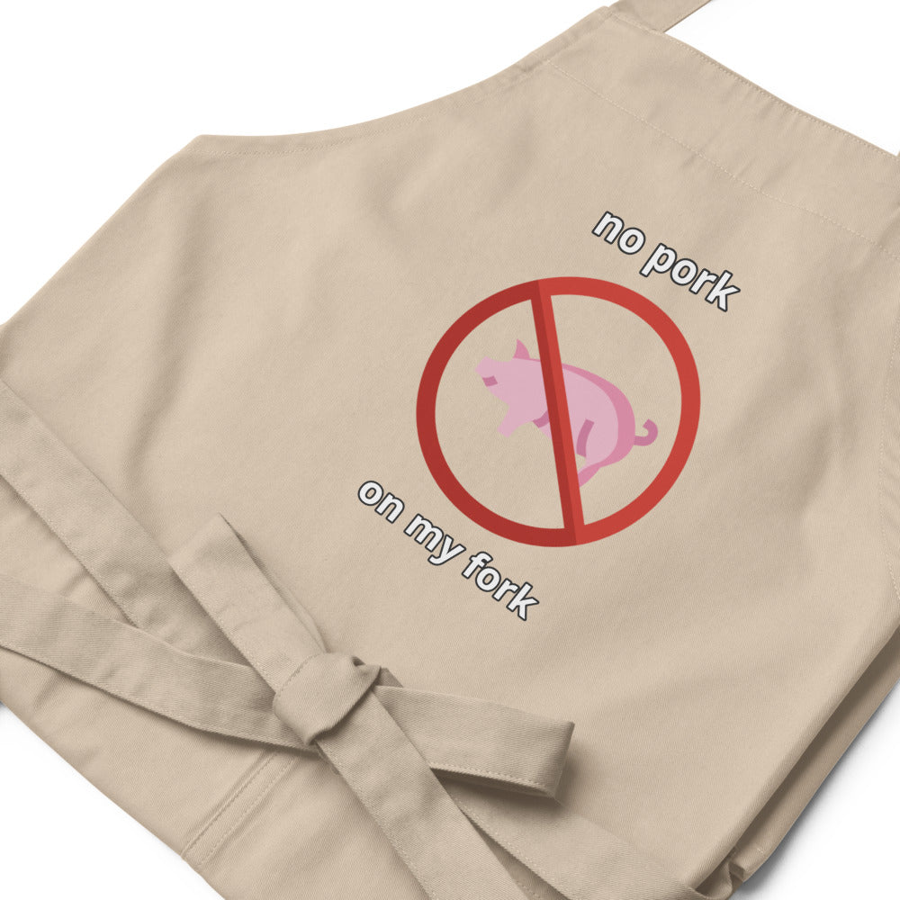 No Pork On My Fork Organic cotton apron