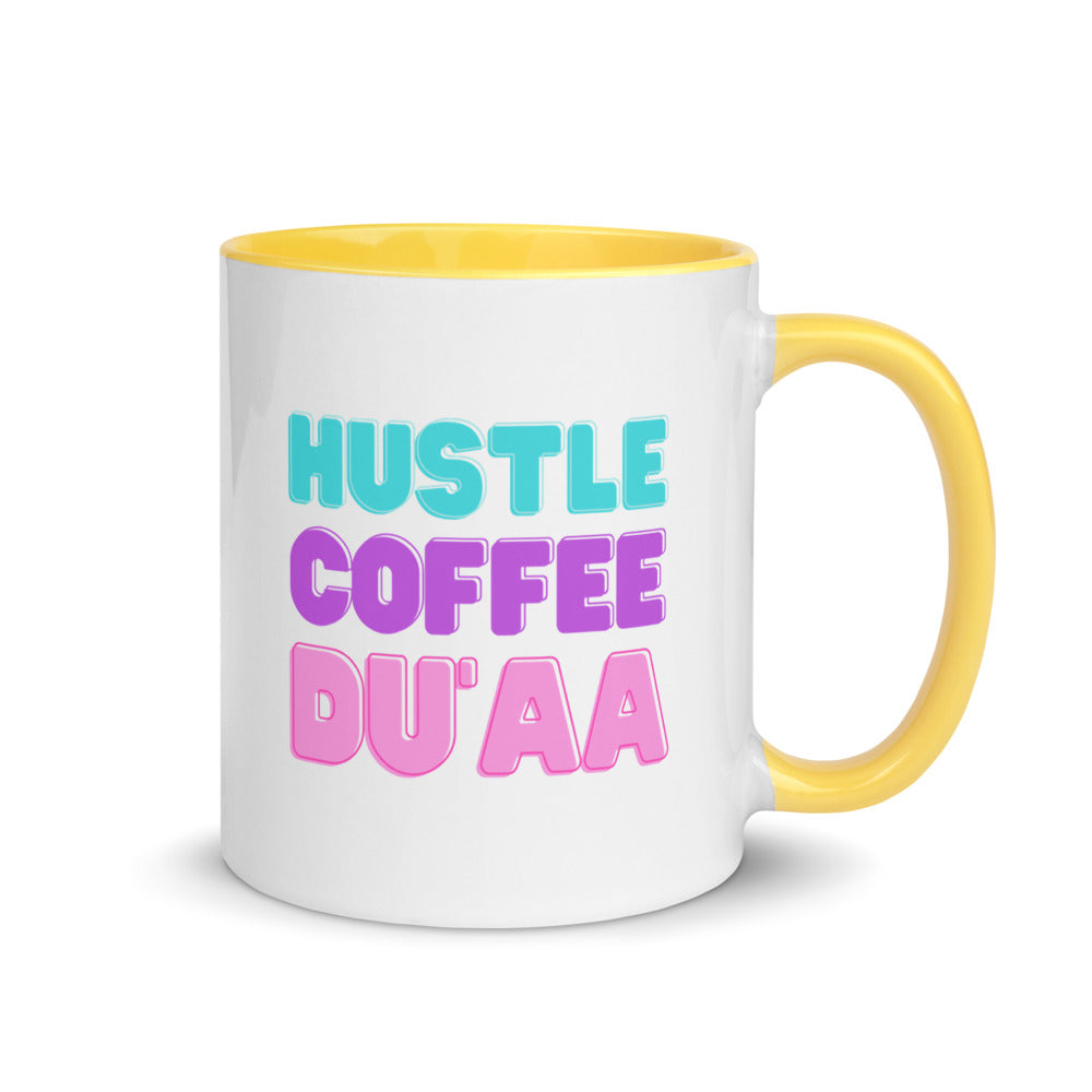 Hustle, Coffee, Du'aa Mug with Color Inside