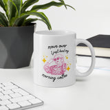 Morning Coffee Pink White Glossy Mug