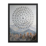 99 Names of Allah Framed Matte Paper Poster