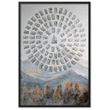 99 Names of Allah Framed Matte Paper Poster