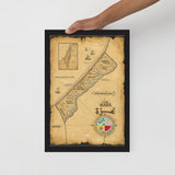 Gaza Map Framed poster