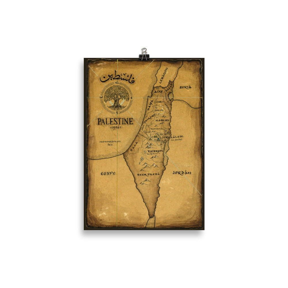 Palestine Map Poster