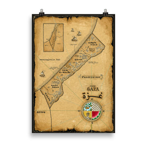 Gaza Map Poster