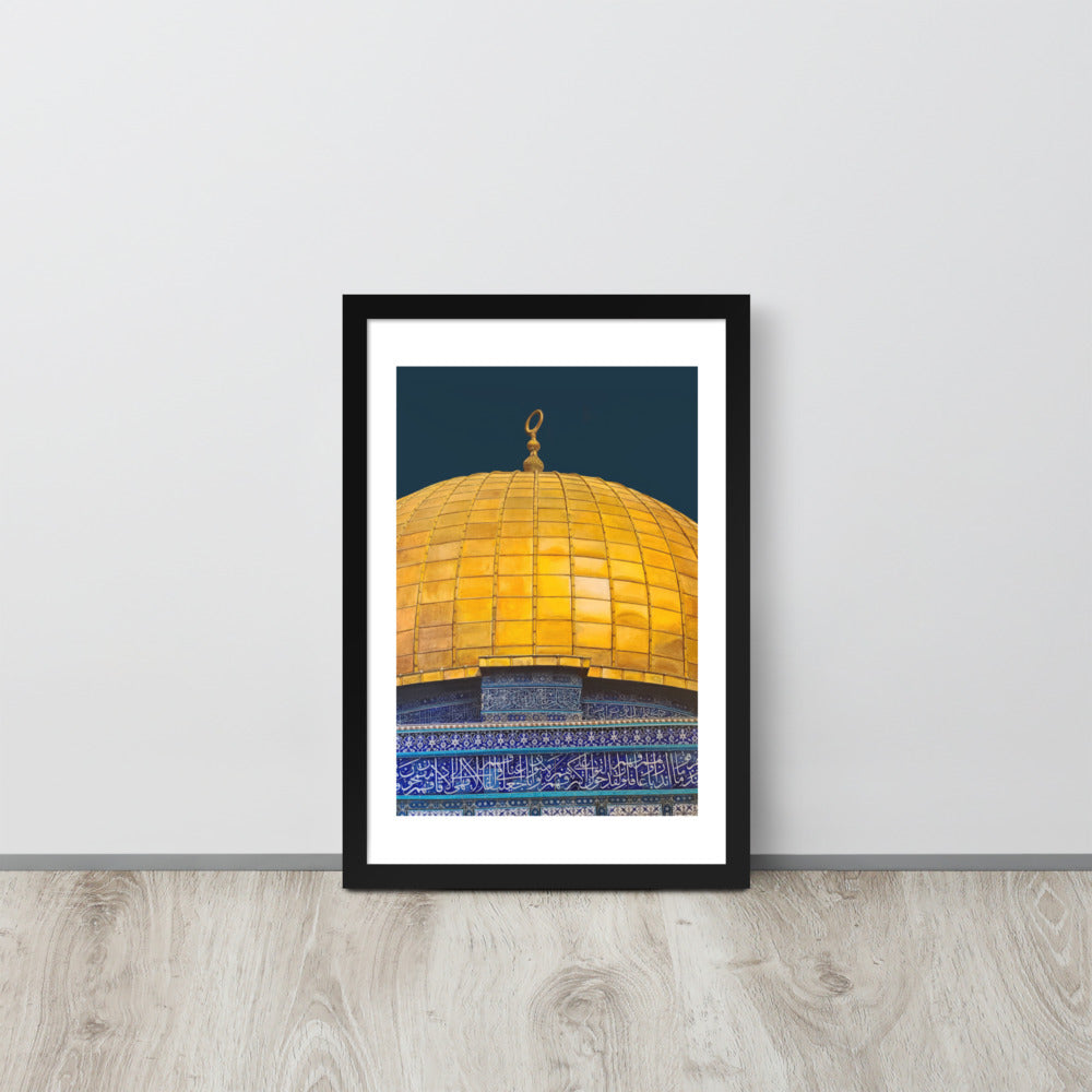 Dome of the Rock with White Border Framed poster