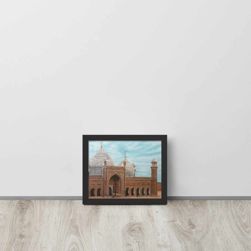 Badshahi Mosque Blue Sky Framed poster