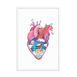 "What's in Your Heart?" Makkah Framed Poster