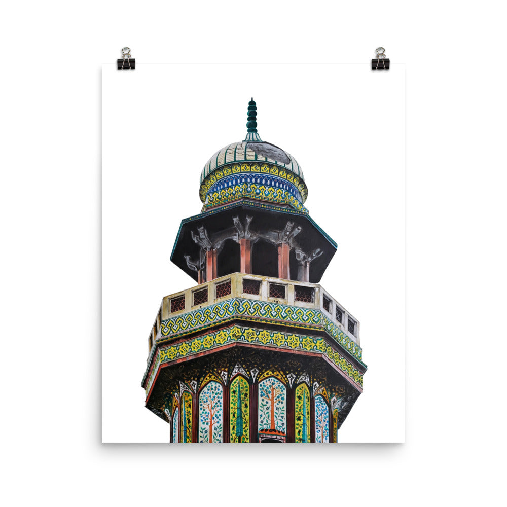Wazir Khan Mosque Minaret Poster