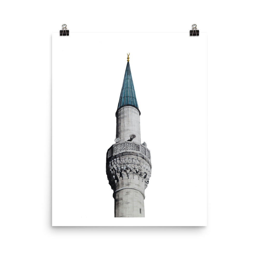 Blue Mosque Minaret Poster