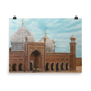 Badshahi Mosque Blue Sky Poster