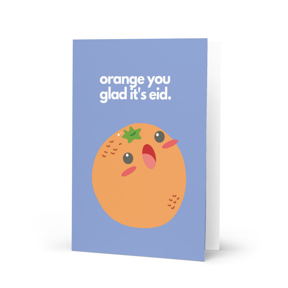 Orange Eid Greeting Card