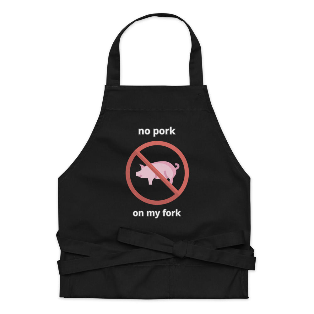 No Pork On My Fork Organic cotton apron