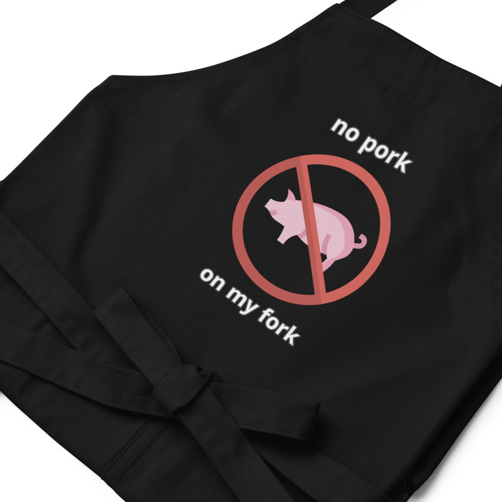No Pork On My Fork Organic cotton apron