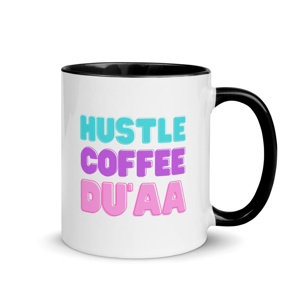 Hustle, Coffee, Du'aa Mug with Color Inside